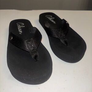 Black Flip Flop Sandals